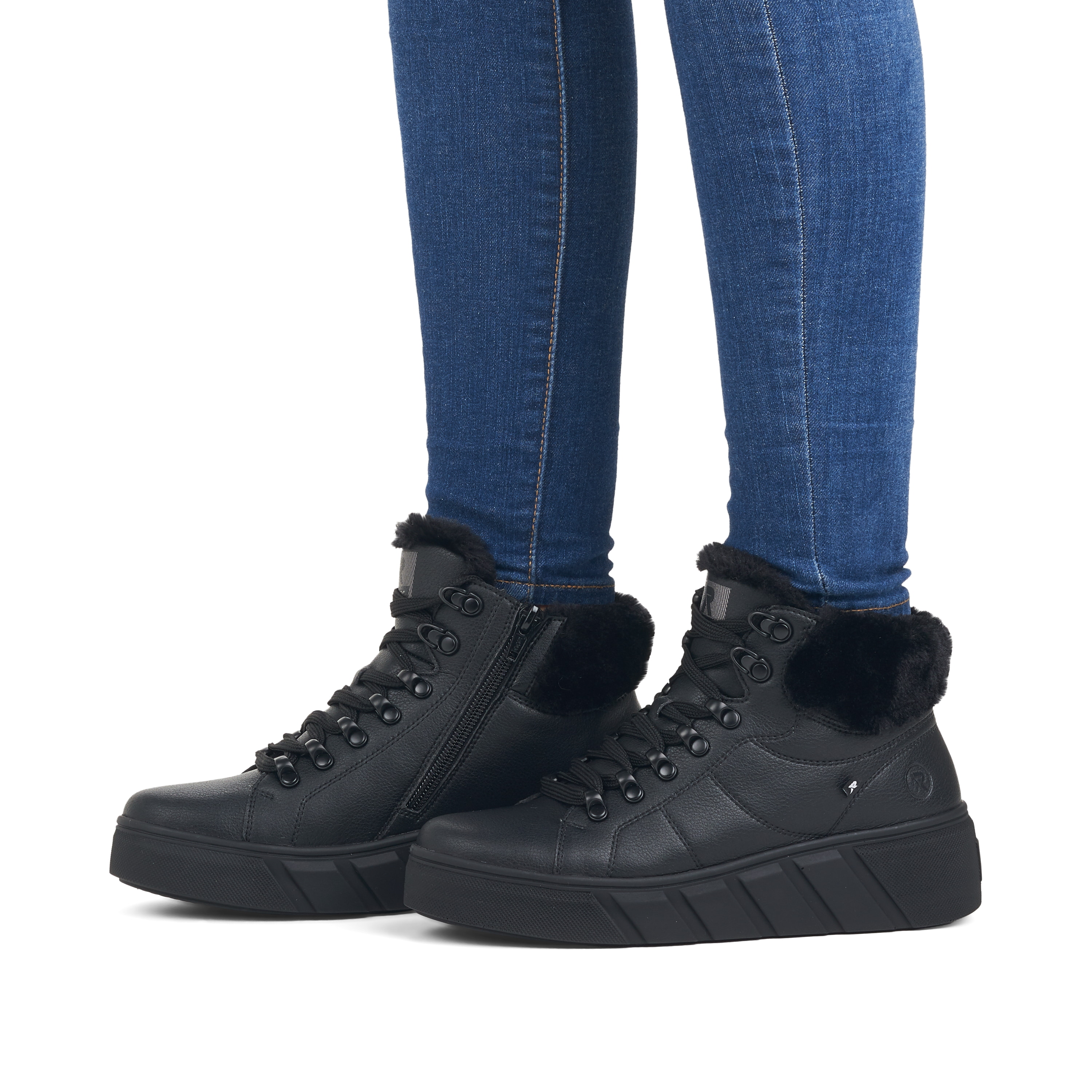 Rieker Damen Sneaker High deep black