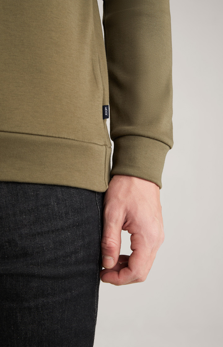 Sweatshirt Alfred in Olivgrün
