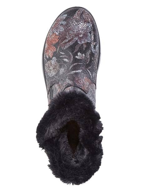 Stiefelette in floraler Optik
