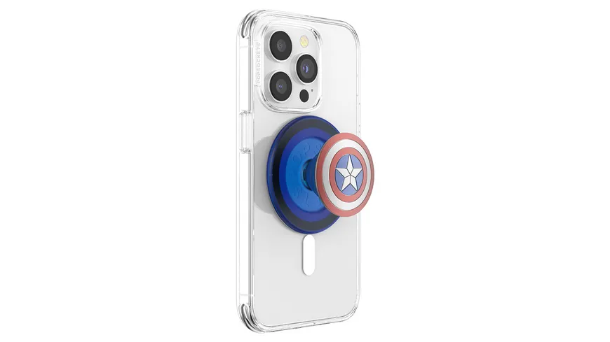 PopGrip Premium  für MagSafe rund - ausziehbarer Handy-Griff Handyhalter -  Enamel Captain America