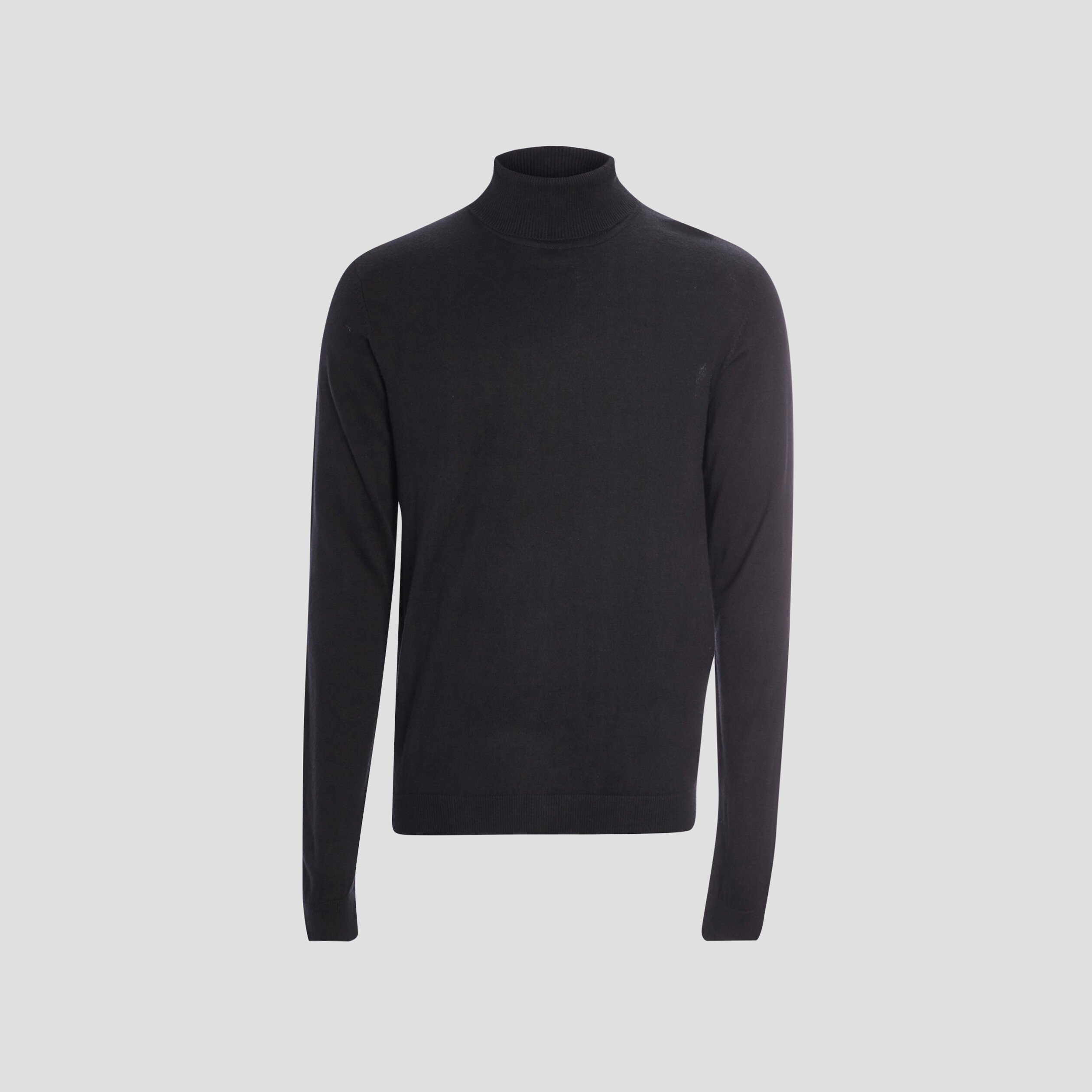 Pull avec col roulé noir homme | La Halle