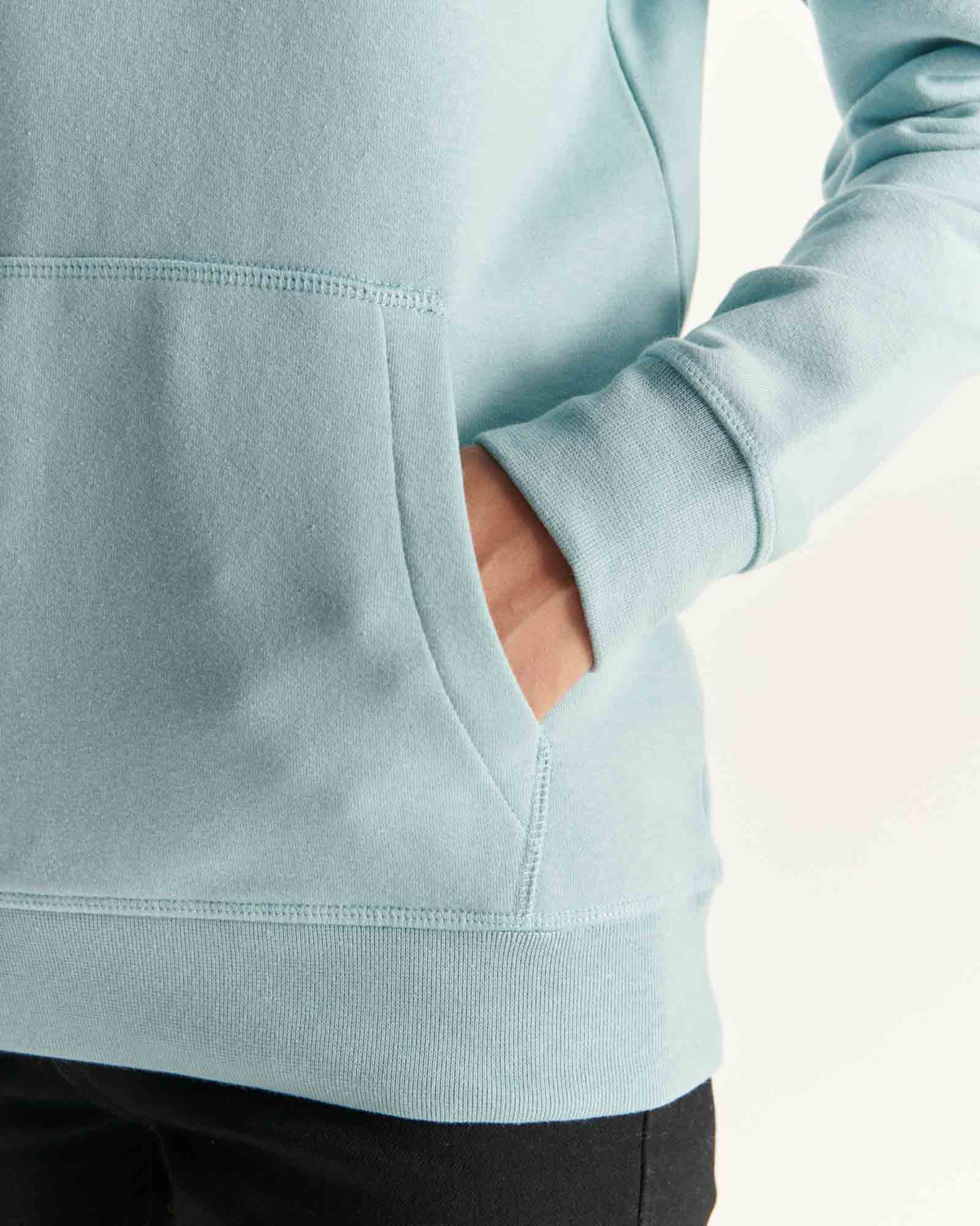 Sweat à capuche en coton biologique Iceberg bleu Livia