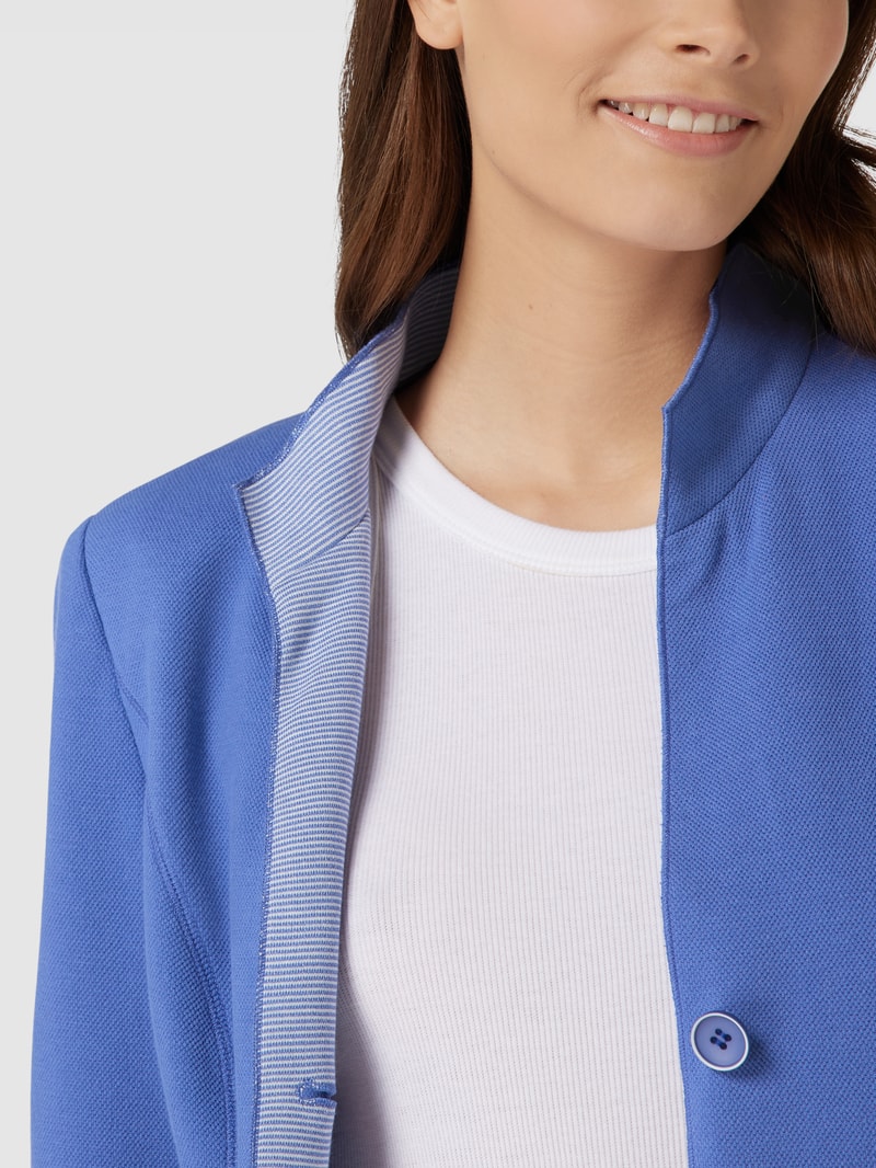 Blazer mit Stehkragen in royalblau