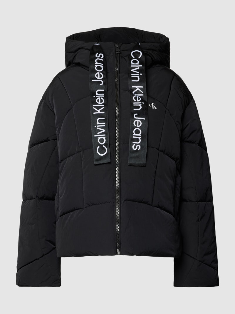 Steppjacke mit Label-Details in black