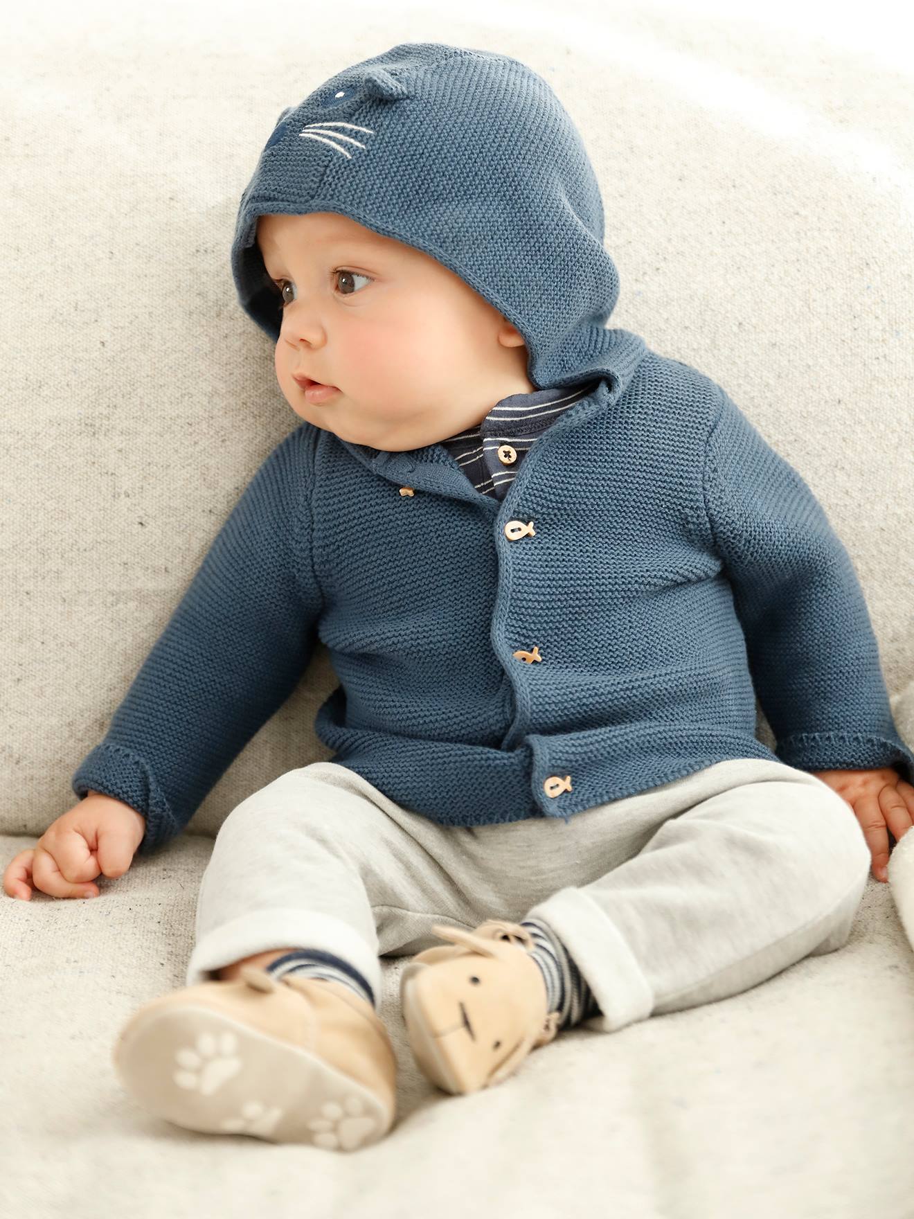 Vertbaudet Baby Sweathose für Neugeborene - tonfarbig