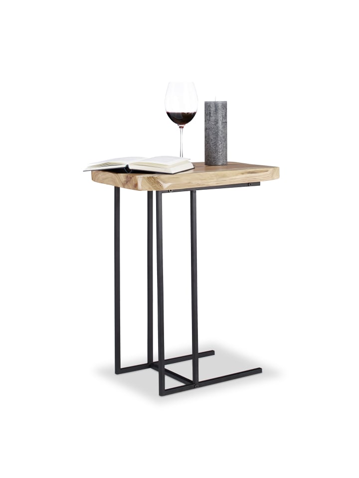 relaxdays Beistelltisch in Natur - (B)34 x (H)60 x (T)49,5 cm günstig kaufen onesize