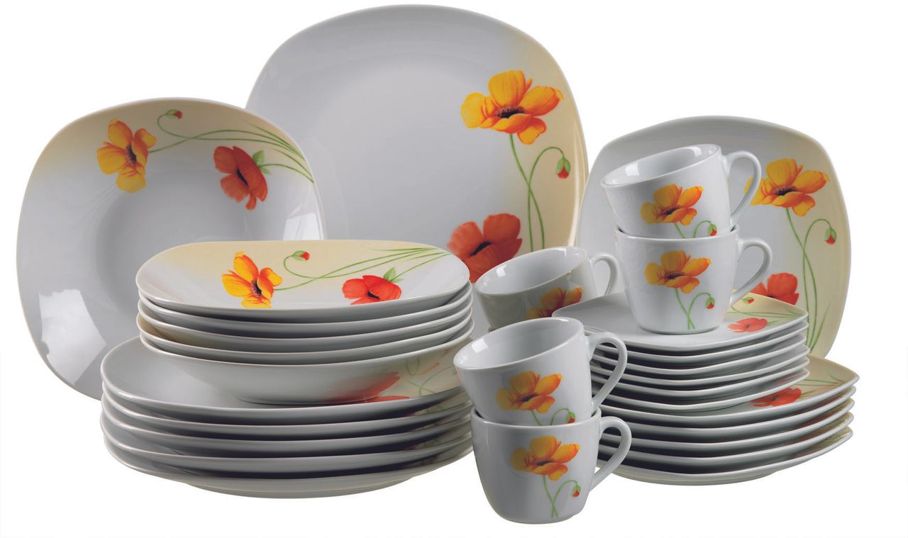 Mäser Serie Papavero, Kombiservice 30 teilig für 6 Personen
