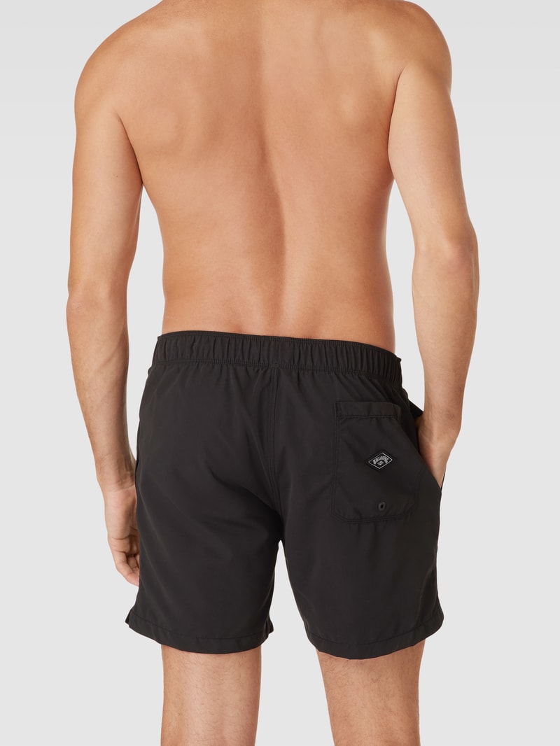 Badehose mit Label-Detail Modell 'ALL DAY HERITAGE' in schwarz