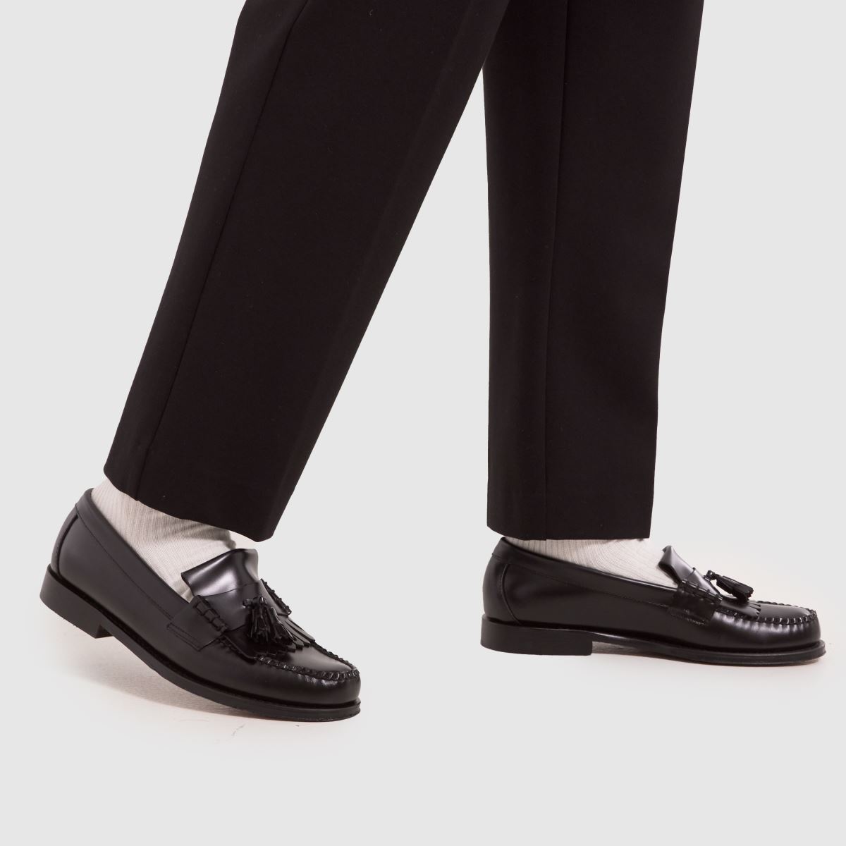 GH BASS – Weejuns – Svarta, klassiska Layton-loafers