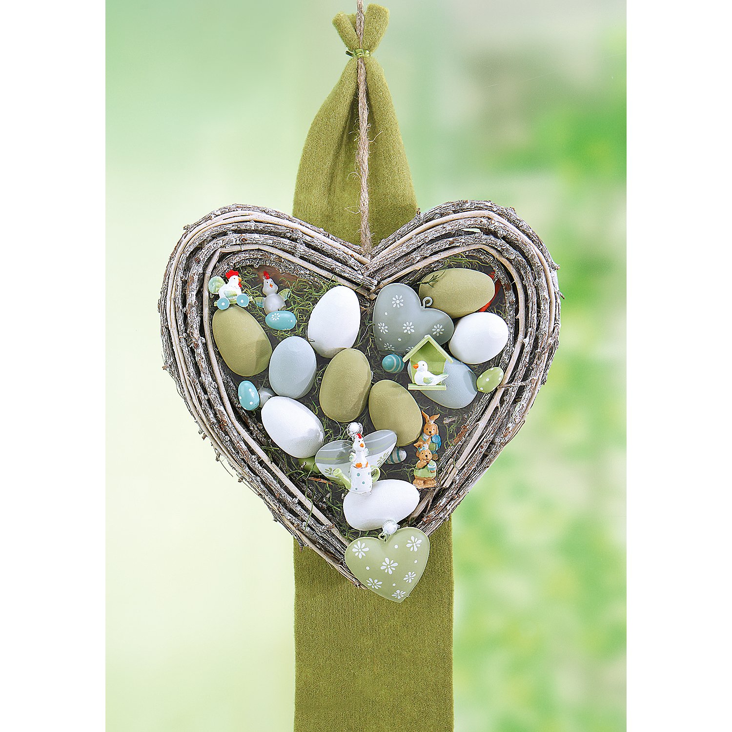 Filzband, grün, 13 cm, 1,5 m