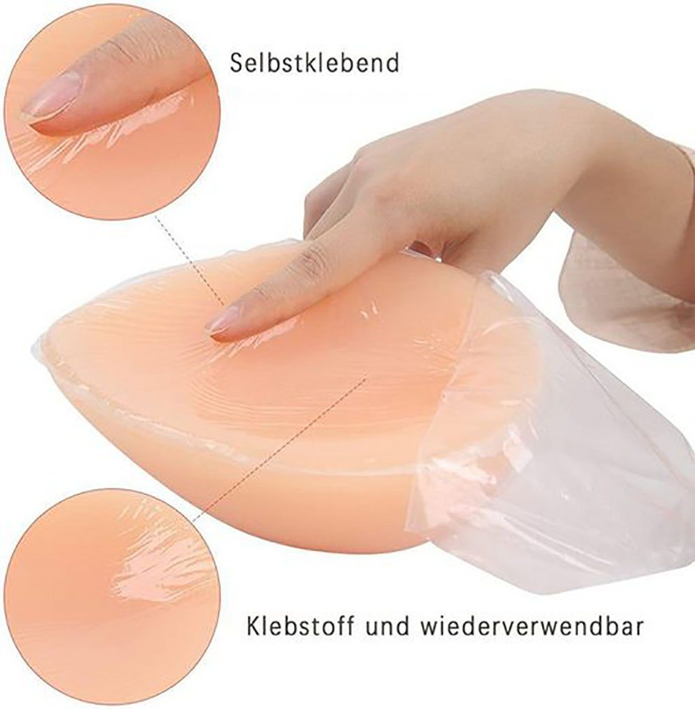 Tapferer Ping BH-Einlagen BH-Einsatz Selbstklebendes Silikon Brüste (1 Paar)