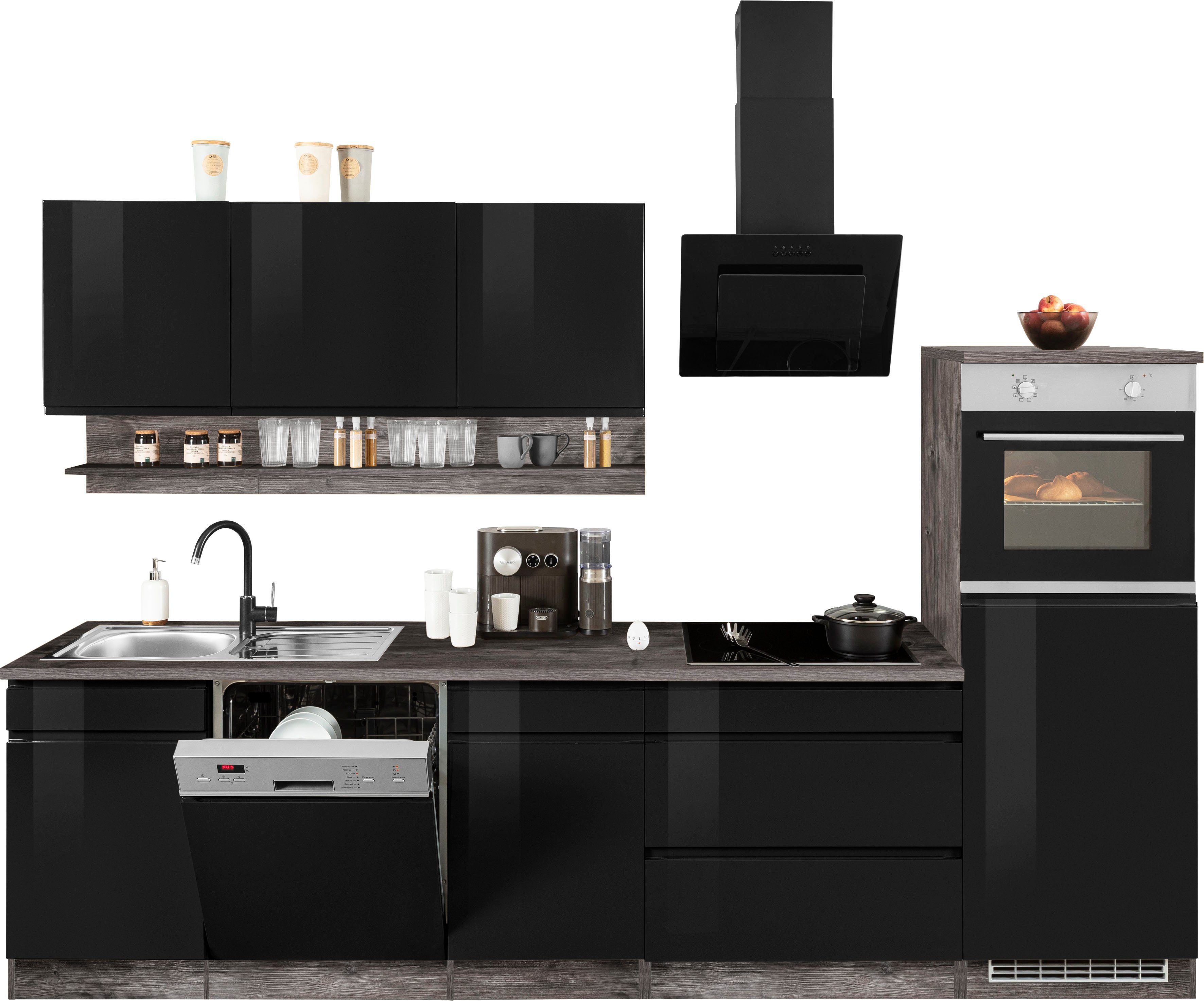 HELD MÖBEL Küche Virginia, Breite 300 cm, ohne E-Geräte