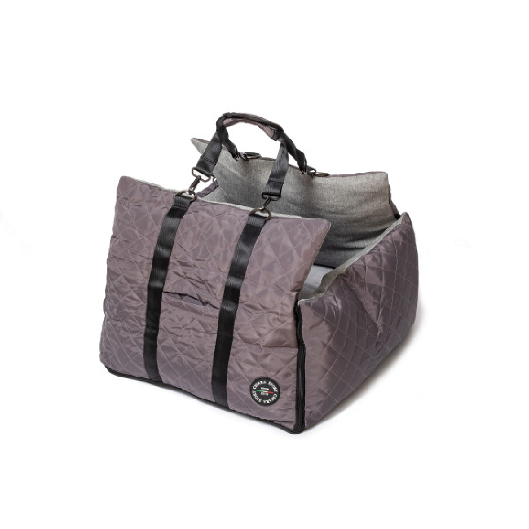 Chiara Tragetaschen Chiara Auto- Hundetasche LIV grau