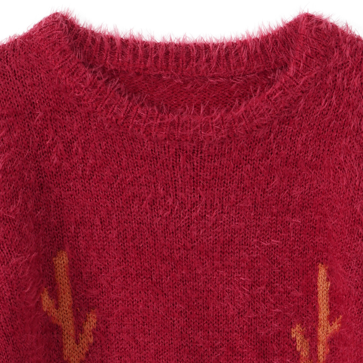 Mädchen Weihnachtspullover mit Pailletten rot