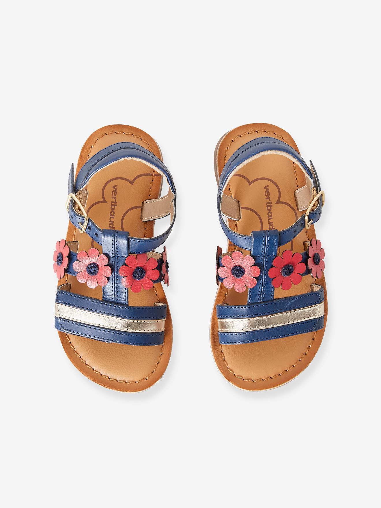 Sandales cuir fille collection maternelle camel
