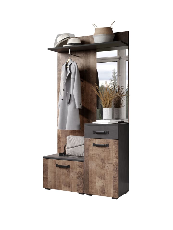 ebuy24 Kleiderschrank-Set Smile Grau 104 x 32 cm günstig kaufen onesize