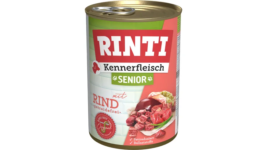 RINTI Hundenassfutter Kennerfleisch Senior mit Rind 400 g