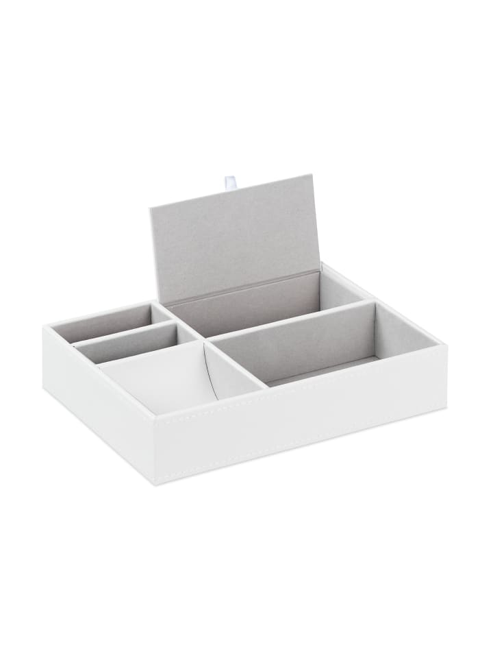 relaxdays Schmucktablett in Weiß - (B)25,5 x (H)5 x (T)18,5 cm günstig kaufen onesize