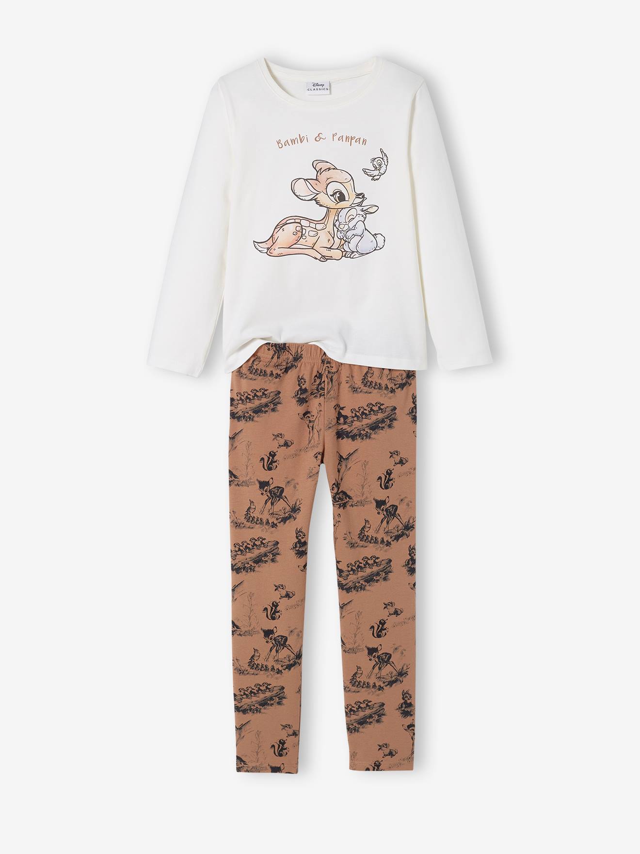 Pyjama fille DS® Bambi beige et marron