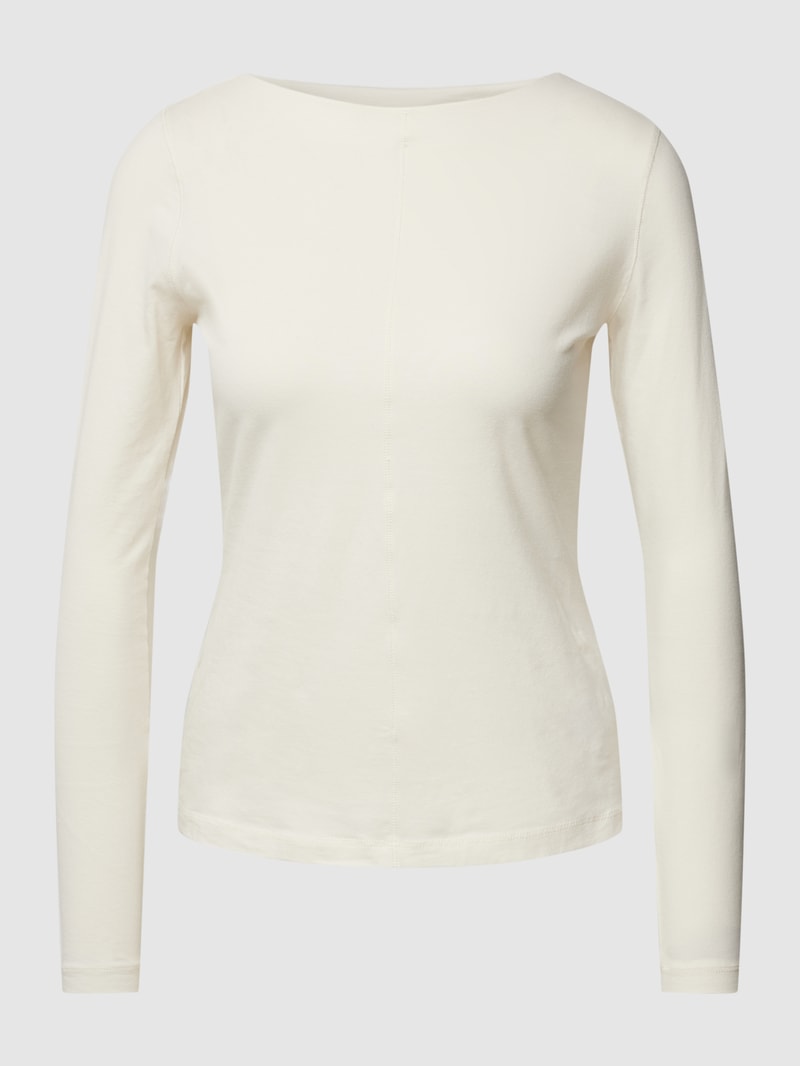 Longsleeve in unifarbenem Design in offwhite