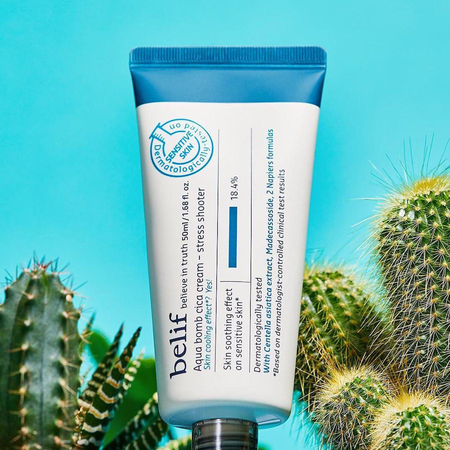 Belif Aqua Bomb Cica Cream Stress Shooter Crème Visage pour les Peaux Sensibles