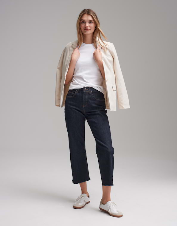 Wide Cropped Jeans Momito