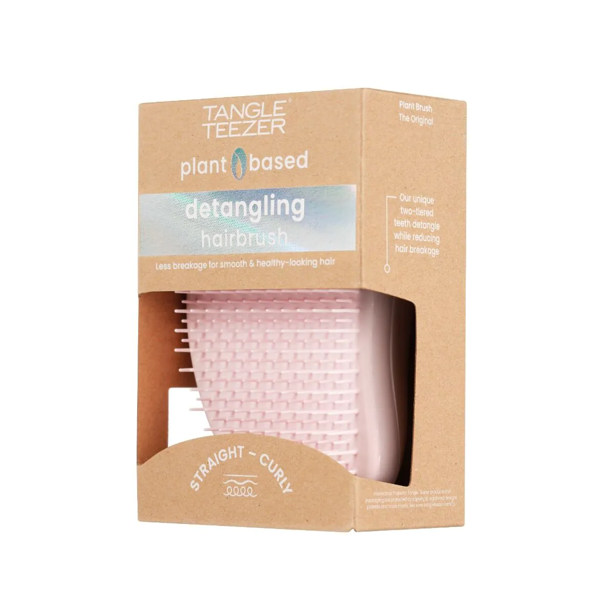„Tangle Teezer Plant Marshmallow Pink“ plaukų šepetys (1 vnt.).