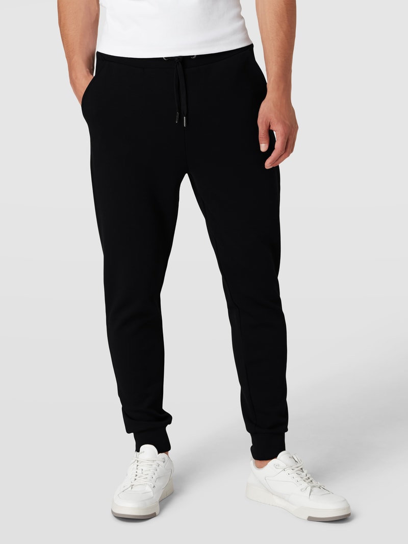 Sweatpants mit Label-Detail in marineblau