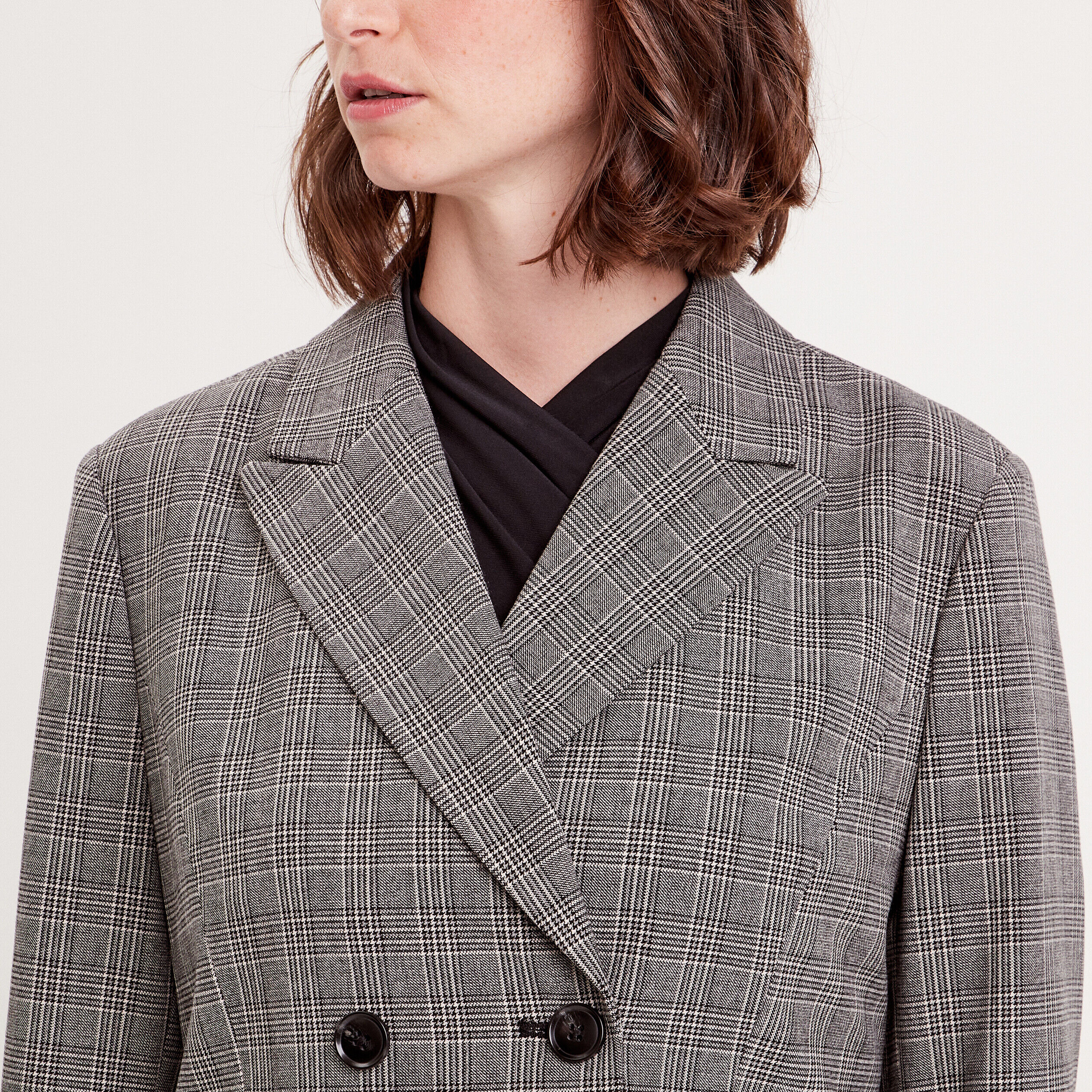 Veste ajustée boutonnée gris femme | Cache Cache
