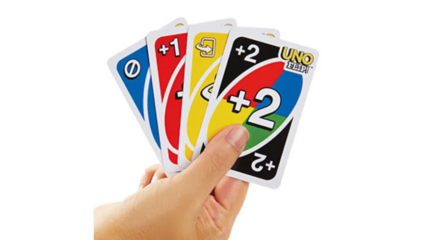 Mattel Games UNO Flip, Kartenspiel, Gesellschaftsspiel, Familienspiel, Kinderspiel