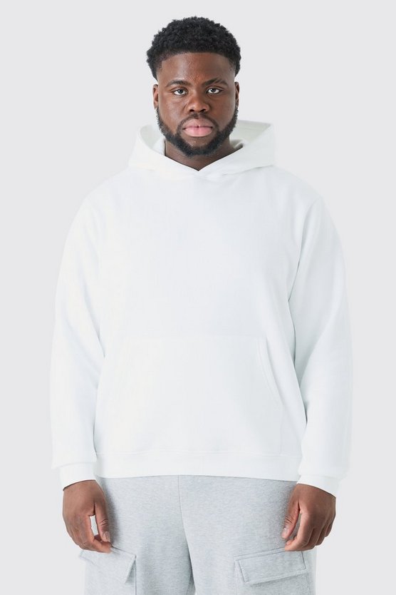 Plus Basic Hoodie in Weiß