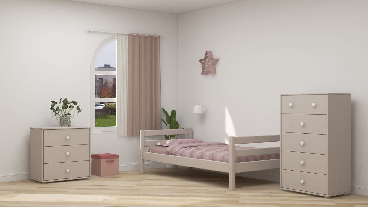 Flexa Kommode Classic Grau Weiß
