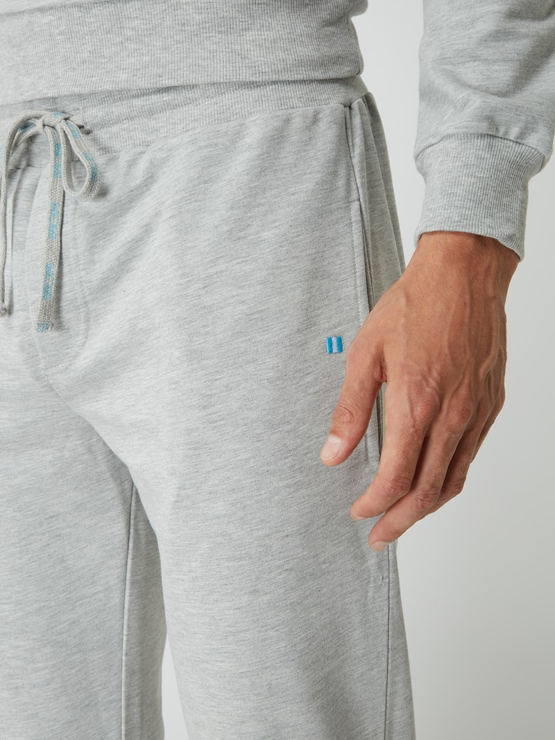 Lounge-Hose mit Eingrifftaschen in mittelgrau meliert
