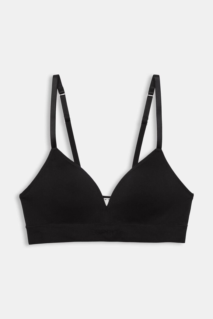 Nahtloser, wattierter Bralette mit Logo
