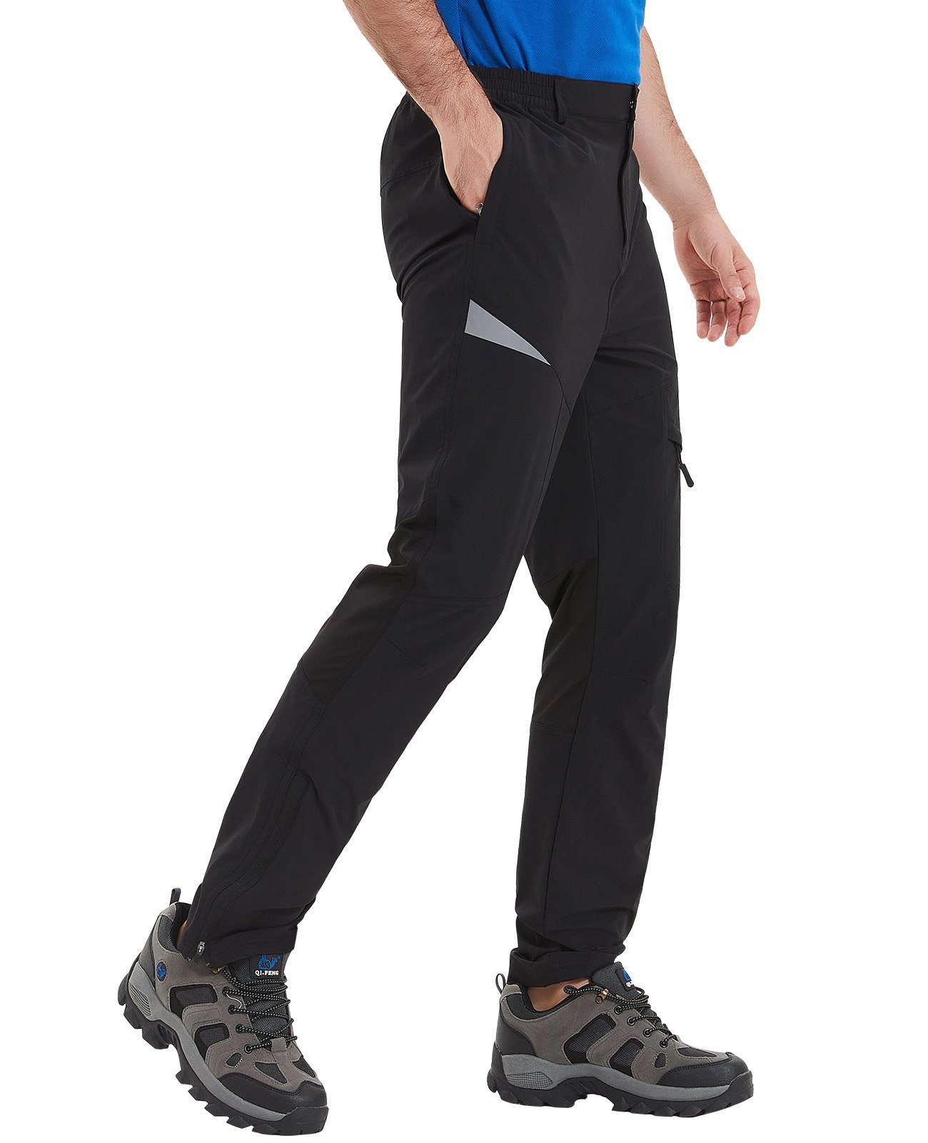 MEETYOO Fahrradhose Herren Lang Fahrradhose Radlerhose (Softshellhose,Trekkinghose,Outdoorhose, Freizeithose, Laufhose, Herbst-Winter Radfahren MTB Hose) Sport, Radfahren, Wandern, Outdoor, M-3XL