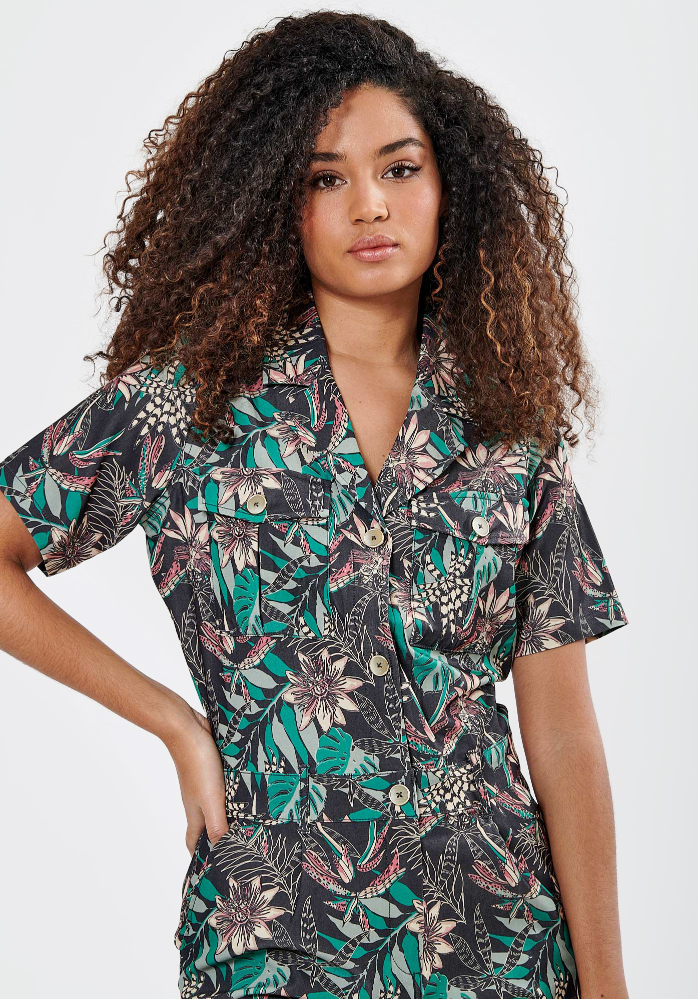 ANNE   Combishort fleurie Femme