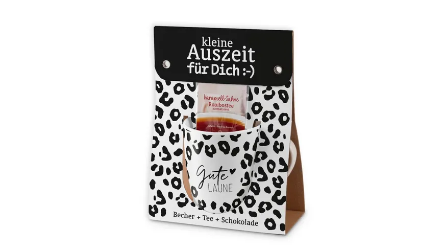 Geschenk für Dich Geschenkset Auszeit Gute Laune Schwarz / Weiß