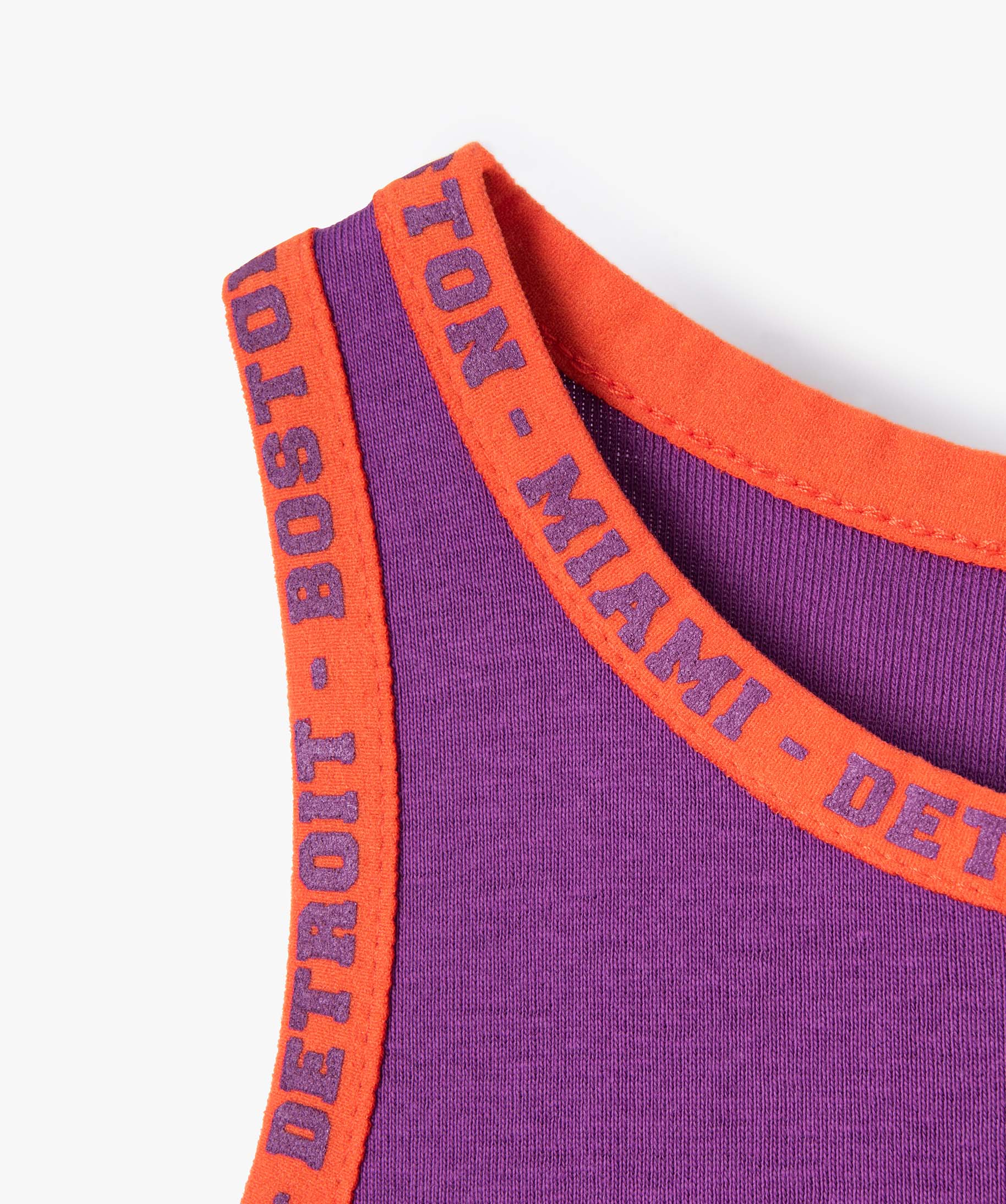 Débardeur fille court et imprimé violet | GEMO