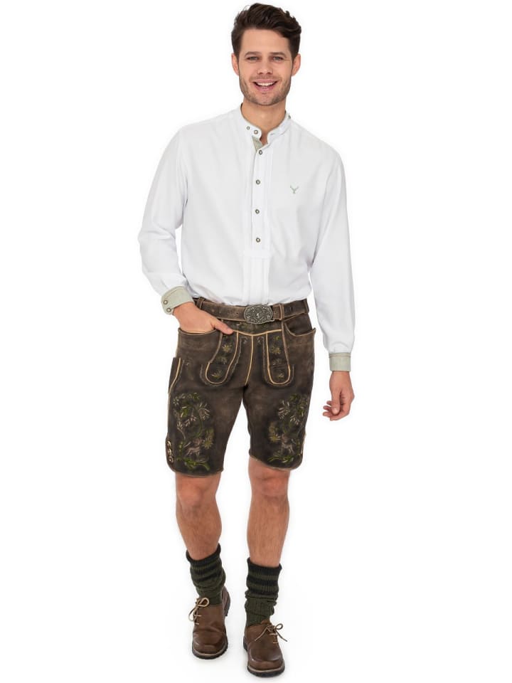 MADDOX Lederhose FLEESENSEE in dunkelbraun günstig kaufen
