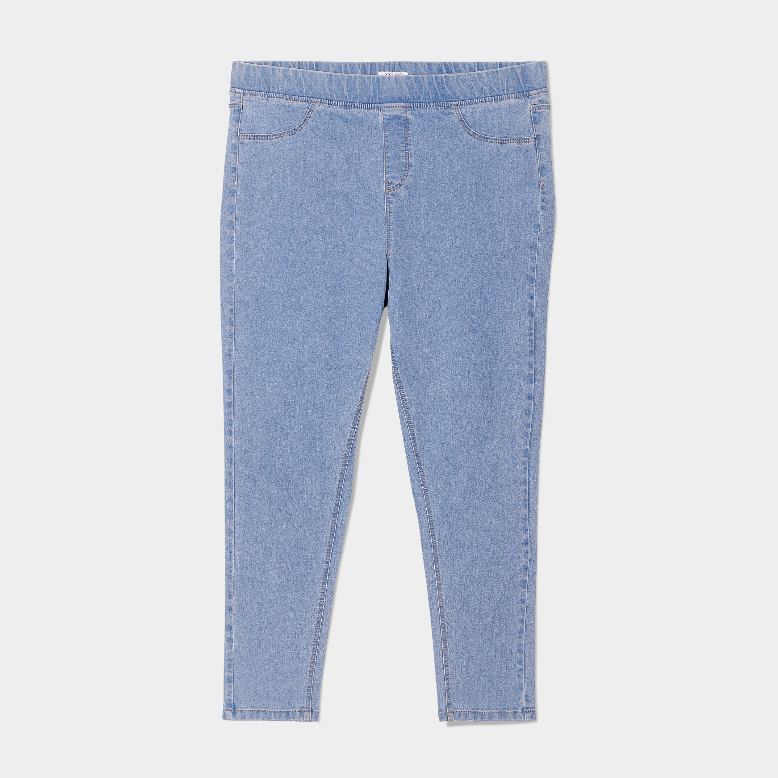 Jegging taille haute matière recyclée denim stone femme grande taille | La Halle
