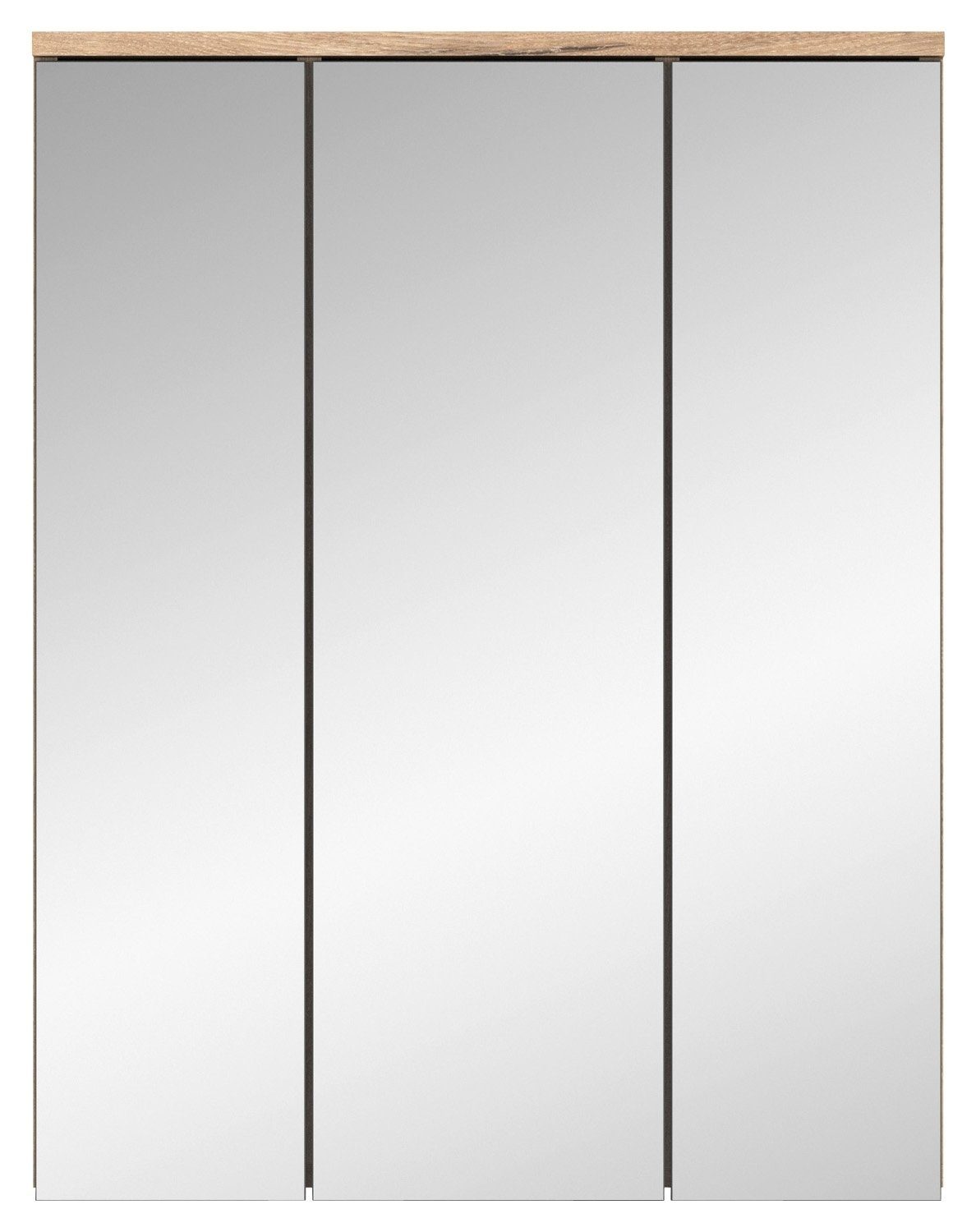 Badezimmerspiegelschrank Spiegelschrank, MARGA, Braun, B 66 cm, T 18 cm