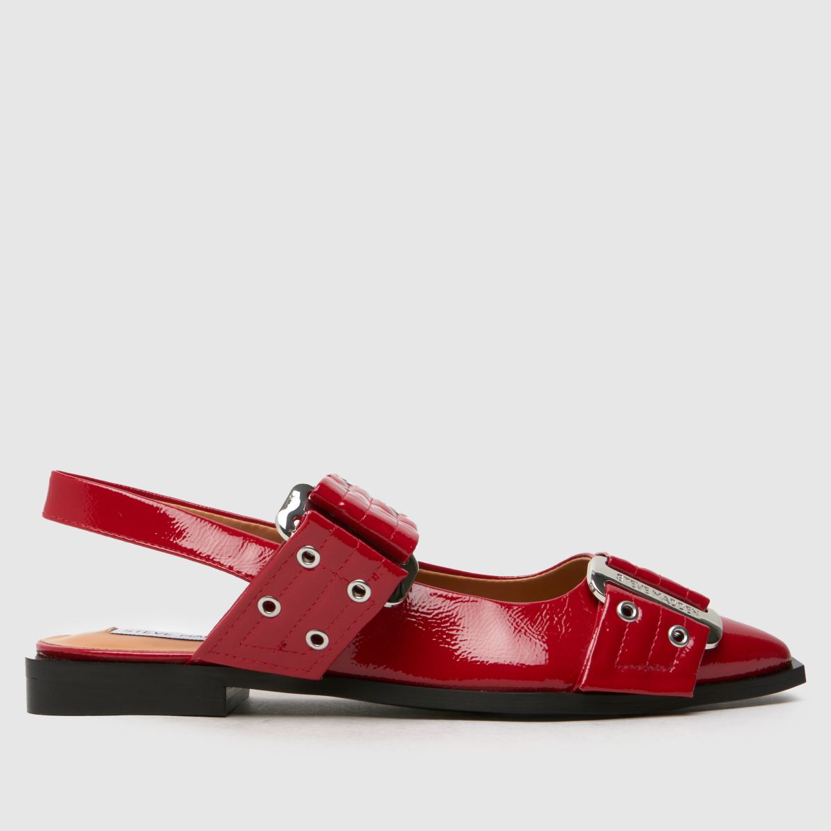 Steve Madden Grand Ave csatos lapos talpú cipő piros színben