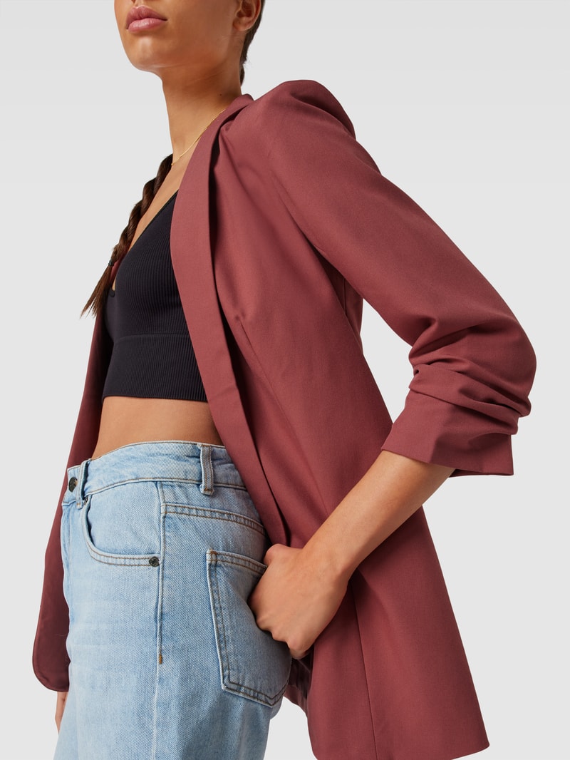 Blazer mit Schalkragen in dunkelrot