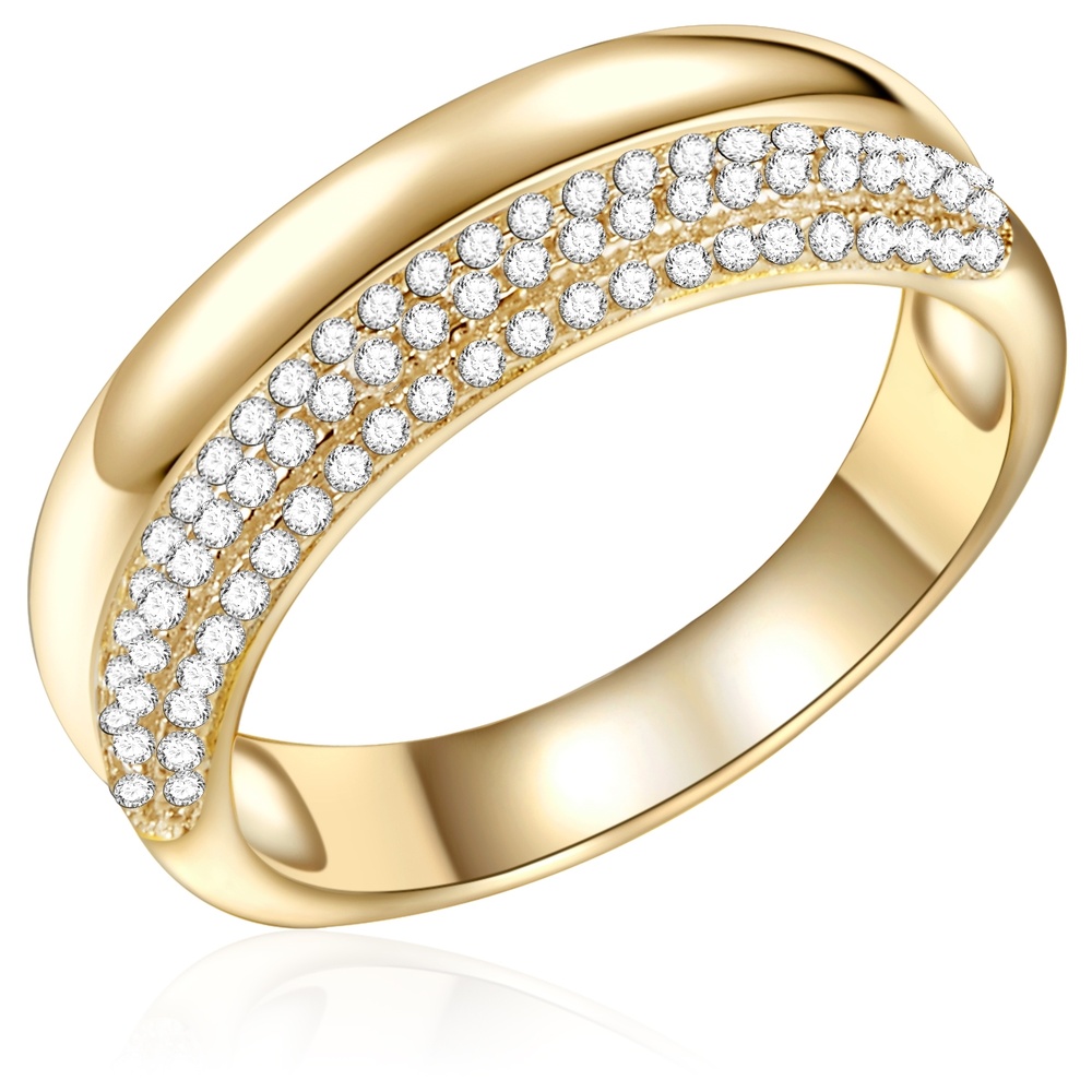 Rafaela Donata Bague en argent Argent sterling Oxyde de zirconium (CZ) en Or jaune Bague