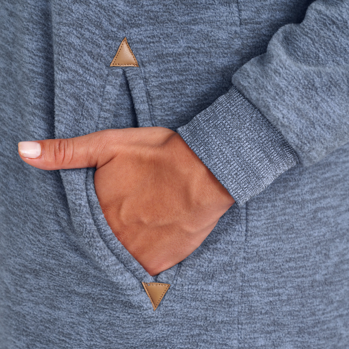 Damen Fleecejacke mit Kapuze