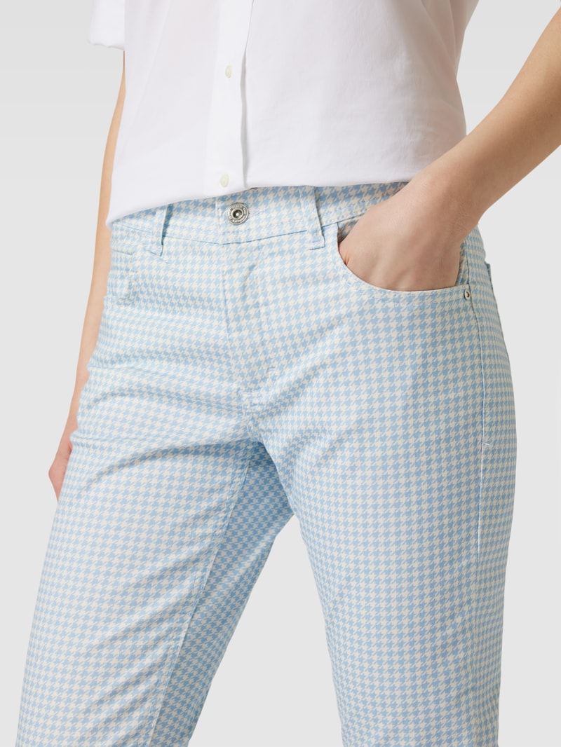 Hose mit Vichy-Muster Modell 'ORNELLA' in hellblau