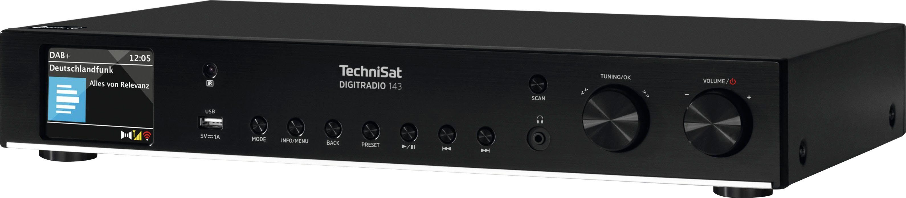 TechniSat DIGITRADIO 143 (V3) Internet-Radio (Digitalradio (DAB), FM-Tuner mit RDS, Internetradio)