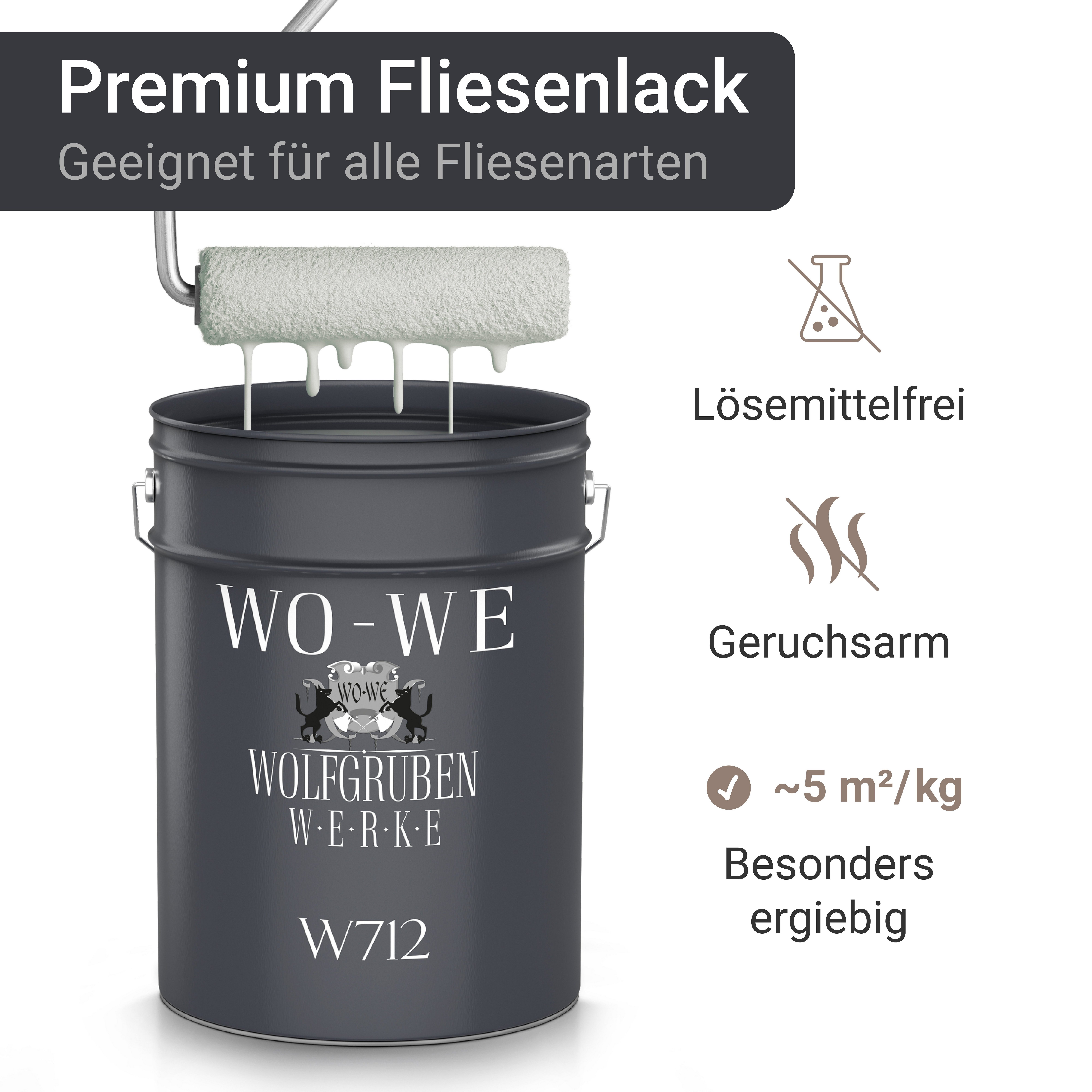 WO-WE Fliesenlack 2K Fliesenfarbe Fliesen Lack Bodenfliesen W712, 2,5-20Kg, MATT, Epoxidharz