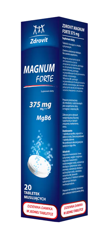 Zdrovit Magnum Forte 375 mg, šumeće tablete