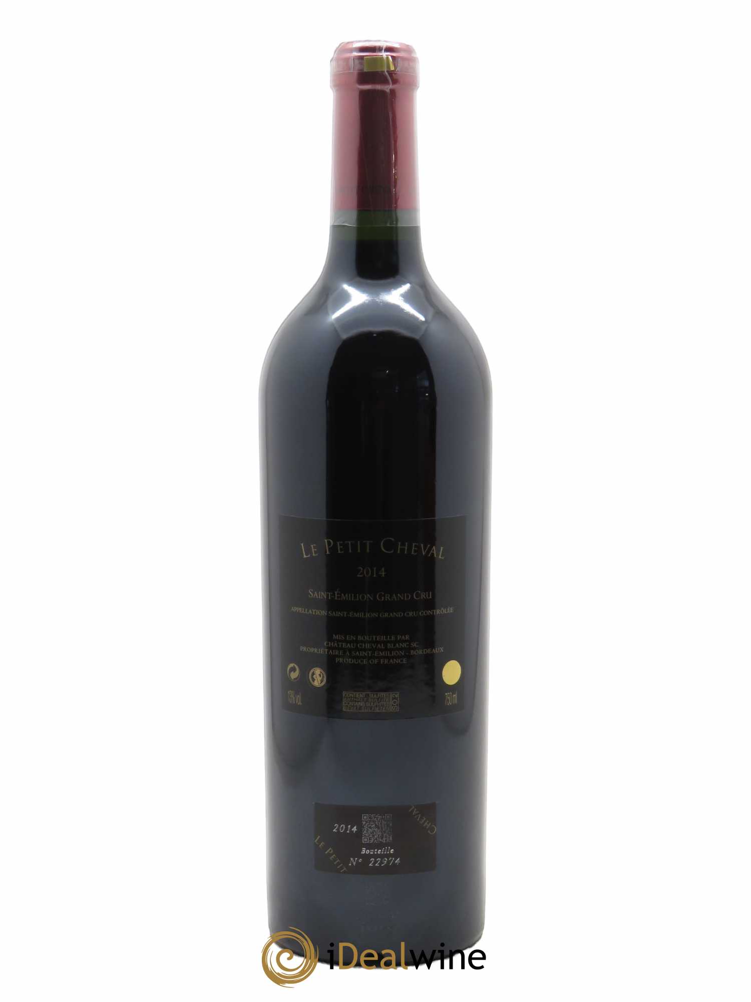 Le Petit Cheval Second Vin (CBO à partir de 6 bts) 2014 - Lot de 1 Bouteille
